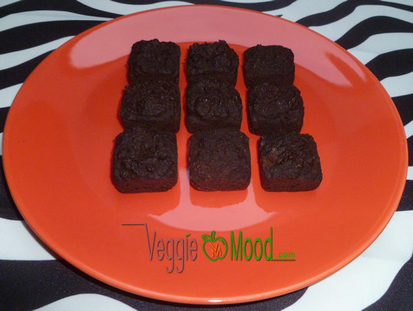 Mini brownies haricots rouges au chocolat