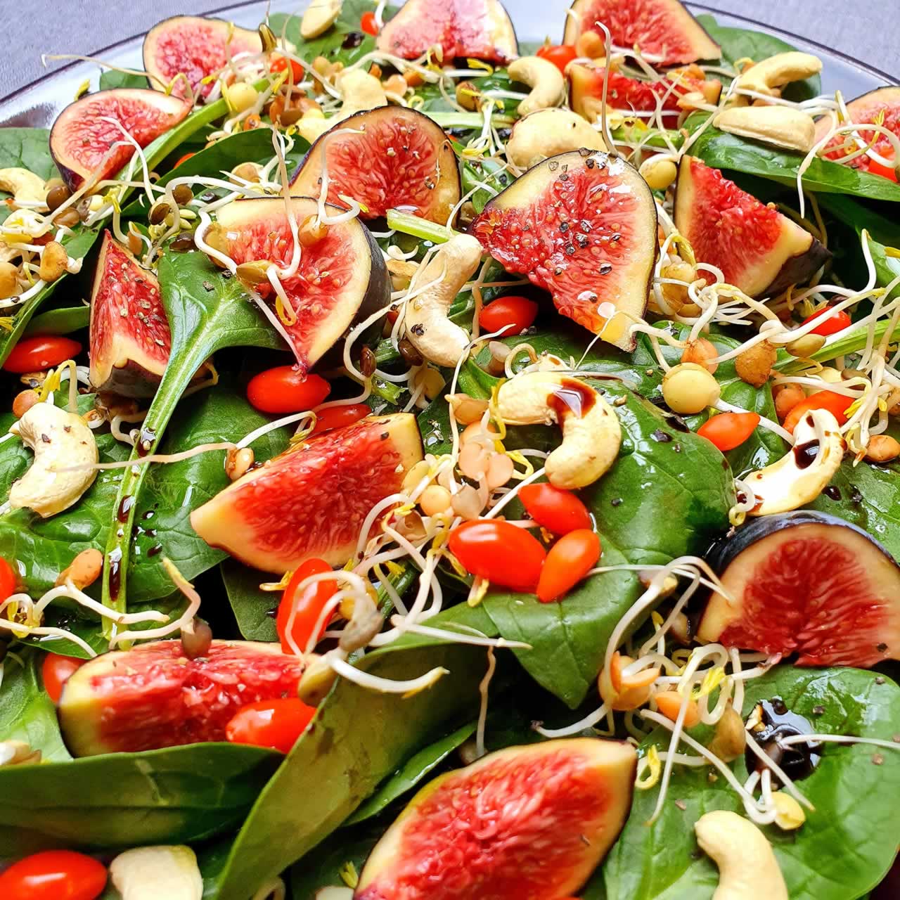 Salade Figues et épinards