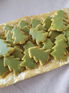 Sablés sapin de Noël vanille et matcha