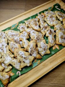 Biscuits de Noël sésame grillé et vanille