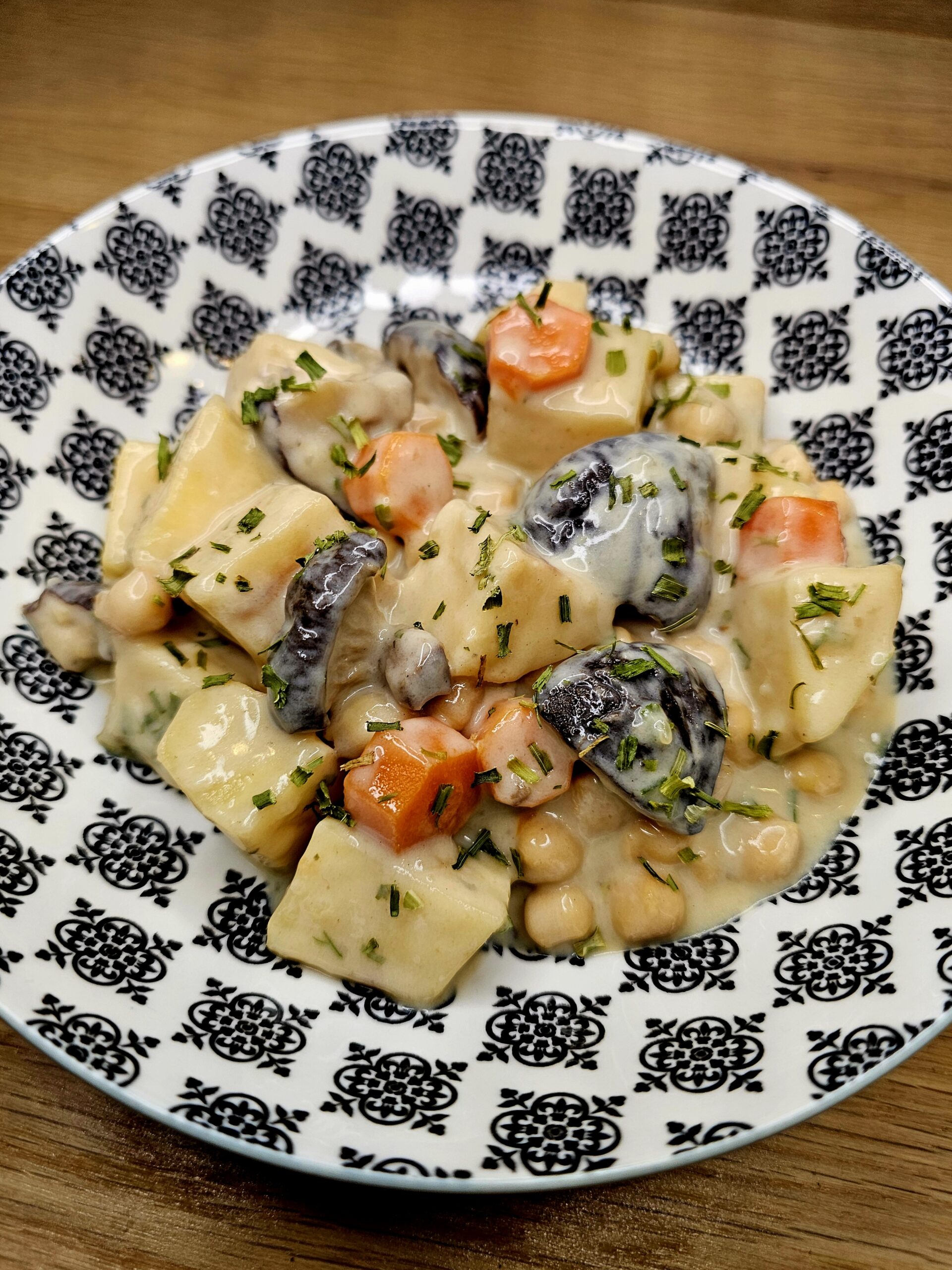Blanquette de panais et shiitake au miso blanc