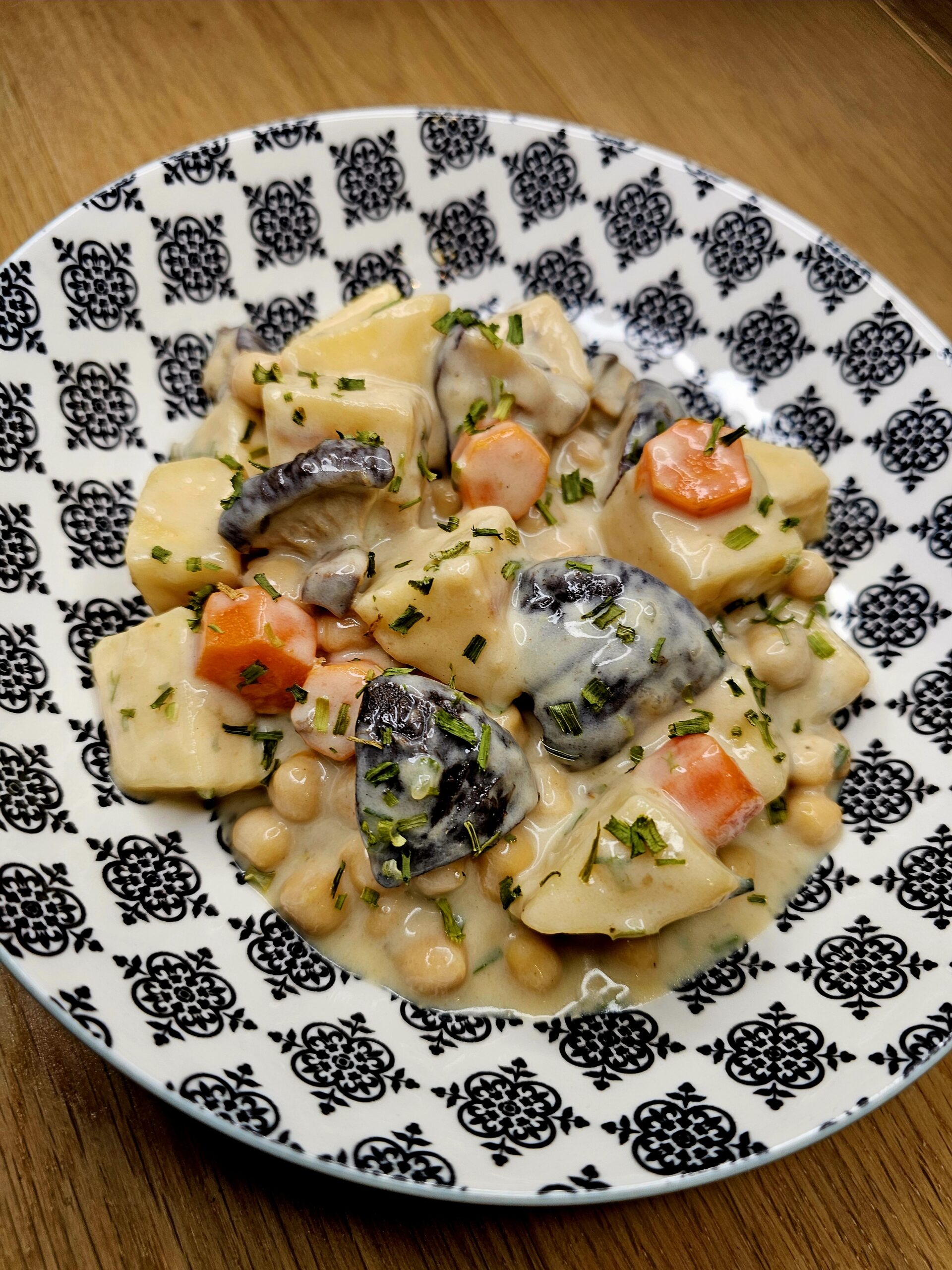 Blanquette de panais et shiitake au miso blanc