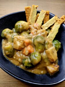 Choux de Bruxelles à la bière brune et pain d’épices 