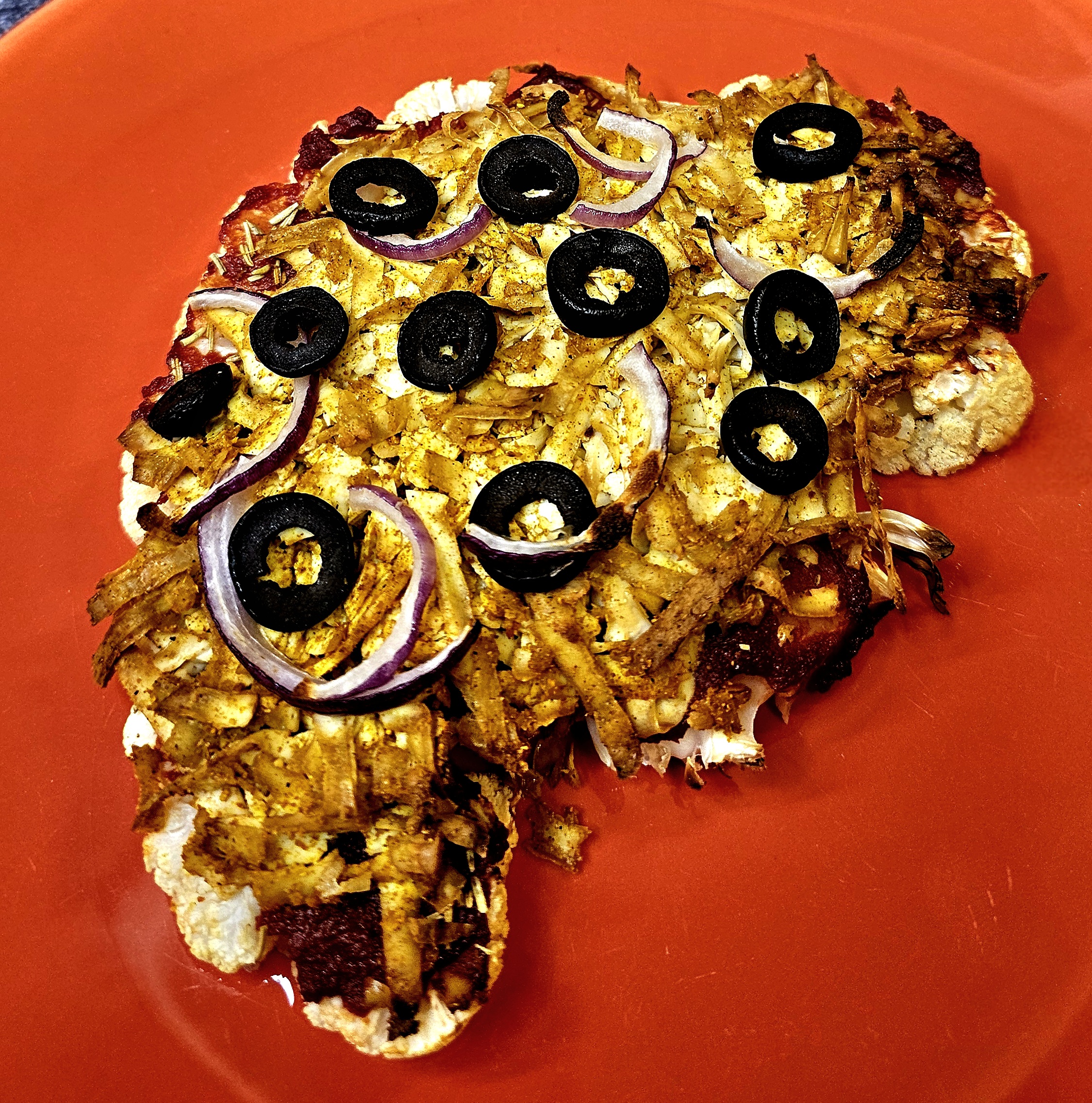 Chou-fleur au tofu (façon pizza)