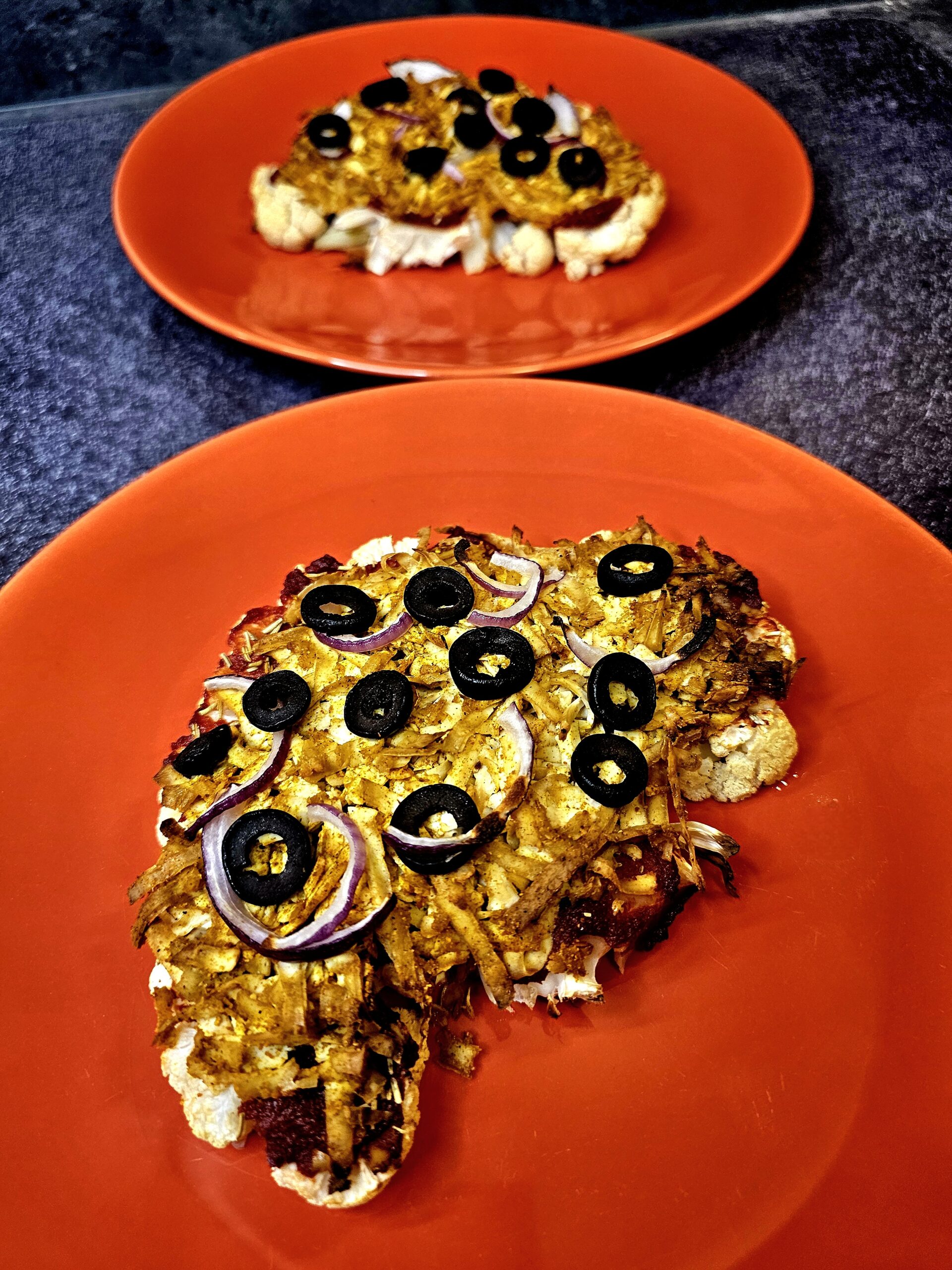 Chou-fleur au tofu (façon pizza)