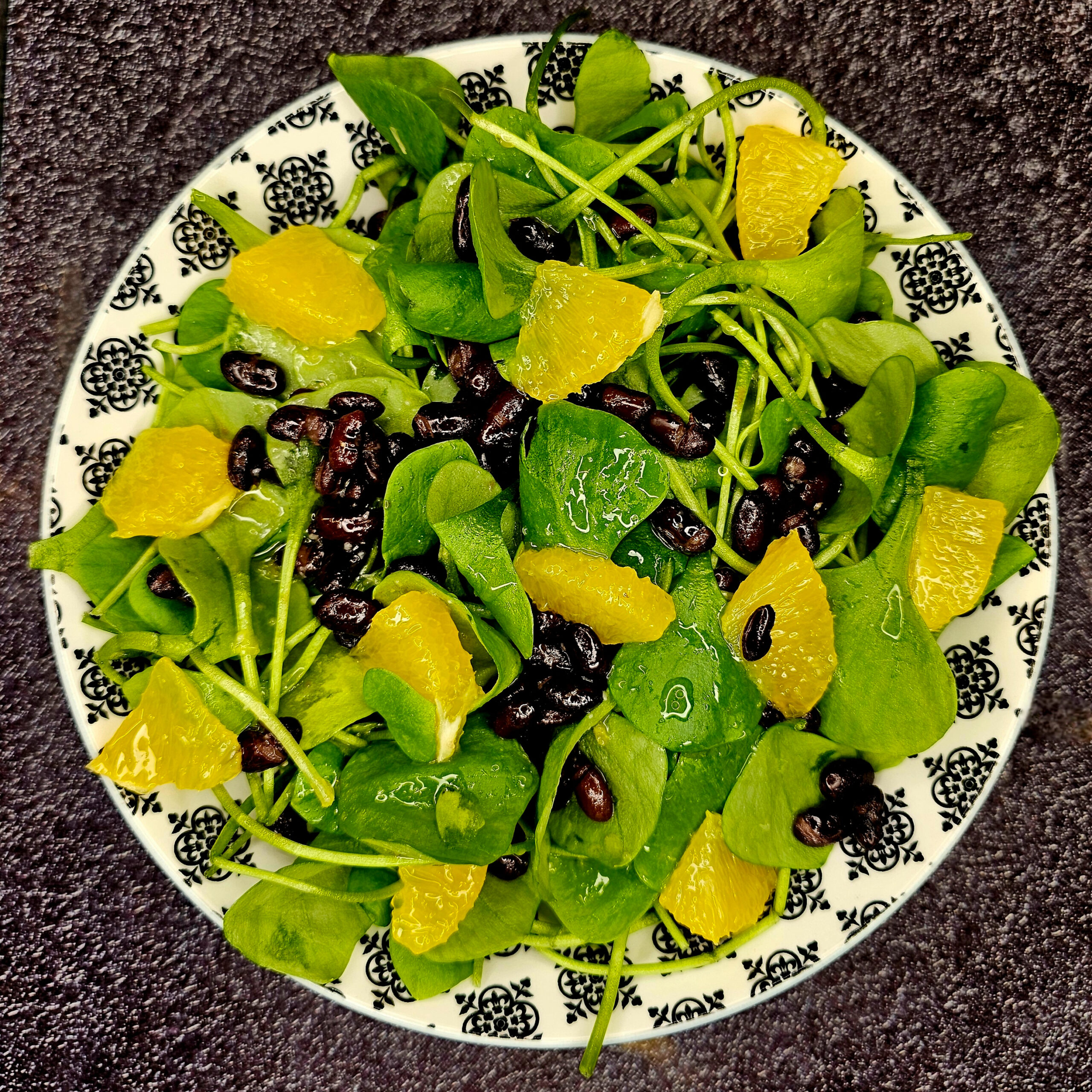 Salade de pourpier d'hiver à l'orange