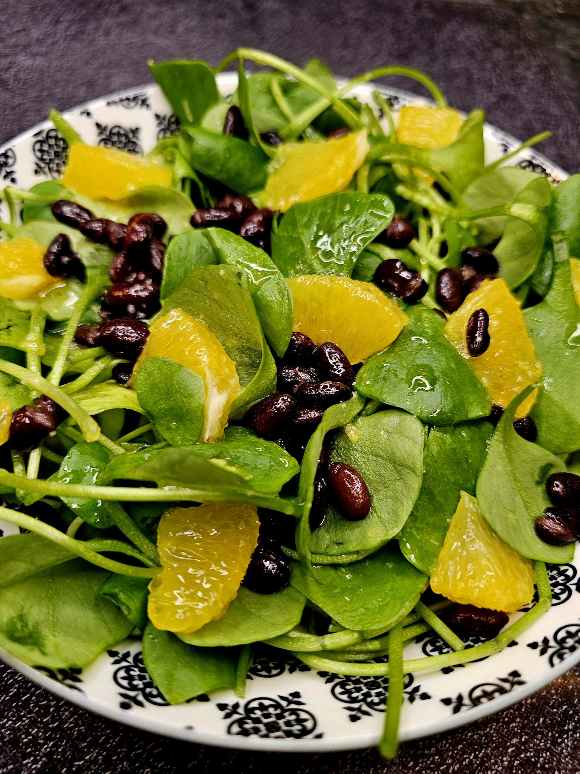Salade de pourpier d'hiver à l'orange