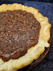 Tarte (ultra protéinée) au chocolat noir