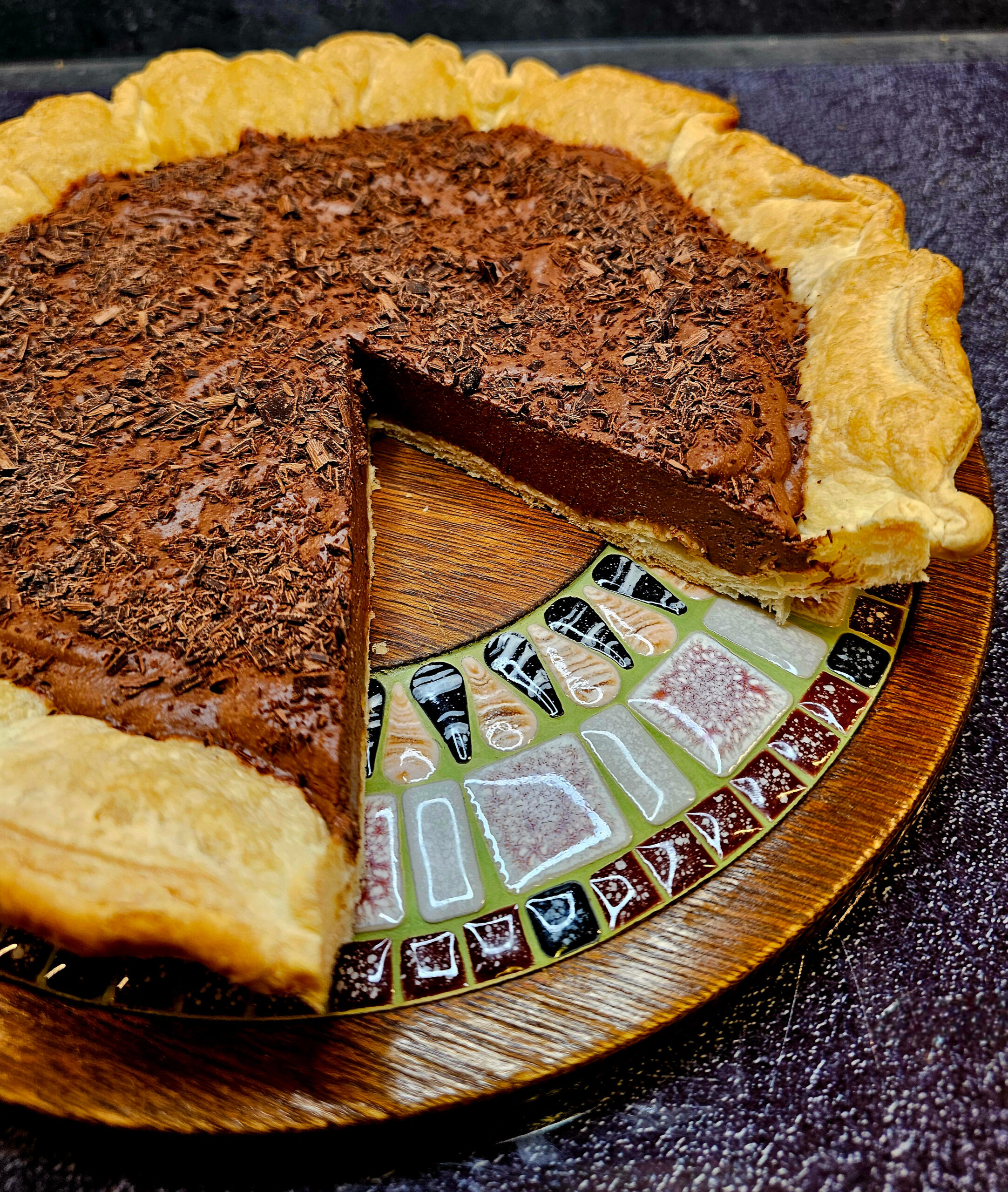 Tarte (ultra prot&eacute;in&eacute;e) au chocolat noir
